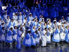 Enfermagem na cerimónia dos Jogos Olímpicos