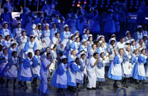 Enfermagem na cerimónia dos Jogos Olímpicos