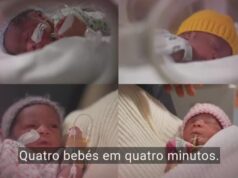 E agora algo raro: esta mulher deu à luz quadrigémeos depois de dificuldades para engravidar